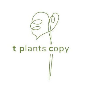 copywriter for vegan brands and services Logo for T Plants Copy, the vegan copywriter